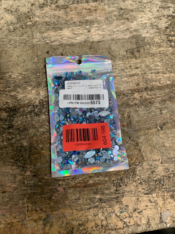 View 2 of 1000pcs Craft Gems AB Rhinestones, Lake Blue Flatback Jewels Gemstone, Acrylic Decorations for Crafting Cosplay Party, Embelishments Costume Making Accessories (06 Aquamarine AB)