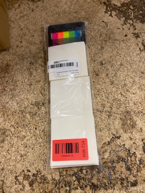 View 2 of ?SYMDROMIA Transparent Sticky Notes, 3"x3" Clear Post Translucent Sticky Notes with See Through Self-Adhesive Sticky Pads for Office School College Supplies, 800 Sheets White