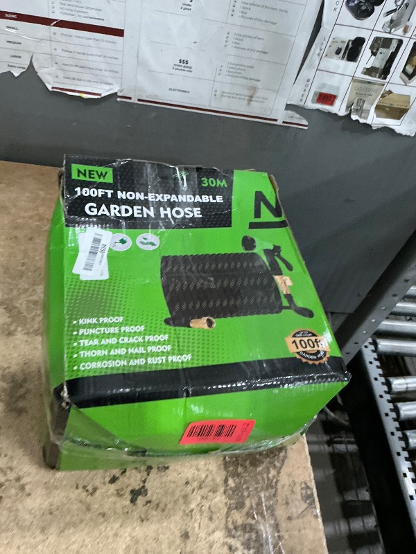 View 3 of 100ft Garden Hose?Non-Expandable Water Hose with 8 Function Spray Nozzle, Burst-Resistant?Kink-Free?Lightweight?Durable & Flexible 3/4" Garden Hose for Gardening, Yard?Lawn, Car Washing