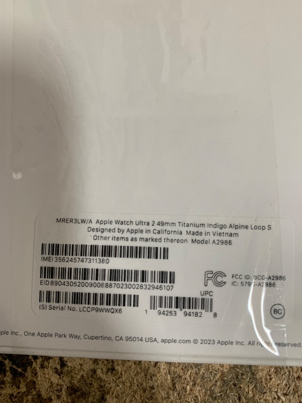 View 7 of ***BROKEN BACK-GLASS**UNABLE TO TEST**MISSING CHARGER***


Apple Watch Ultra 2 Smartwatch 49mm Blue Ocean Band