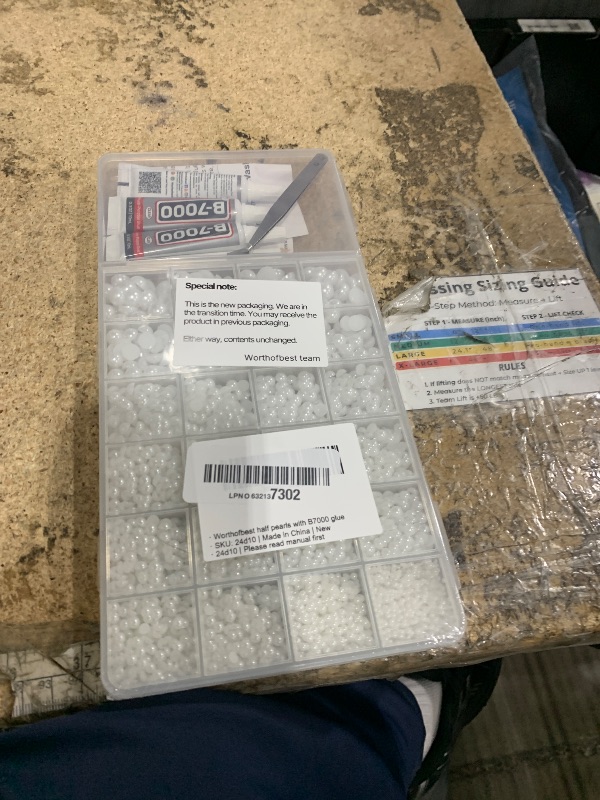 View 2 of 18000Pcs 2-10mm White Half Pearls Flat Back for Crafting Crafts Bedazzling