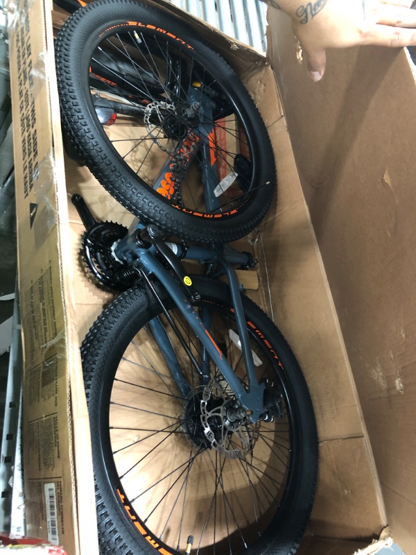 View 3 of ****DAMAGES,MISSING PARTS, PARTS ONLY ******* Mongoose Grafton Mountain Bike, 24 Inch Bike, 21 Speed, Aluminum Frame, Knobby Mountain Tires, Suspension Fork, Trigger Shifters, Mechanical Disc Brakes, Grey