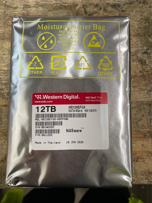 View 3 of **FACTORY SEALED** Western Digital 12TB WD Red Plus NAS Internal Hard Drive