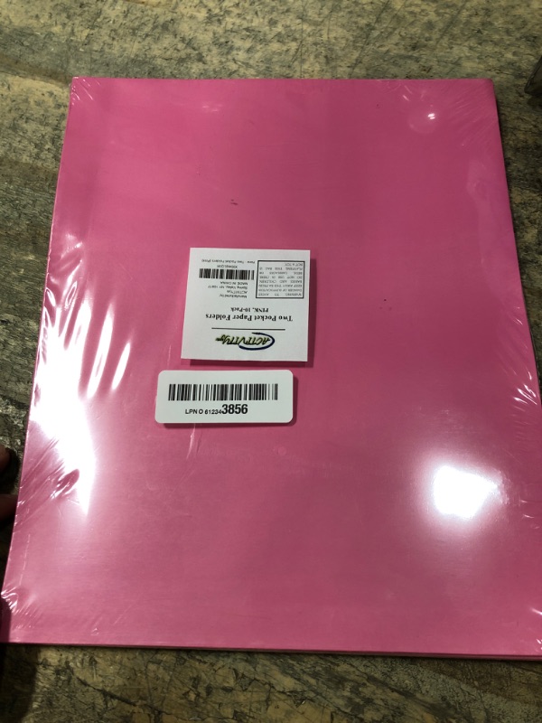 View 2 of 10 Pack Two Pocket Folders, Pink, Strong Thick Paper Folders, for Letter Size, by ACTIVITYya