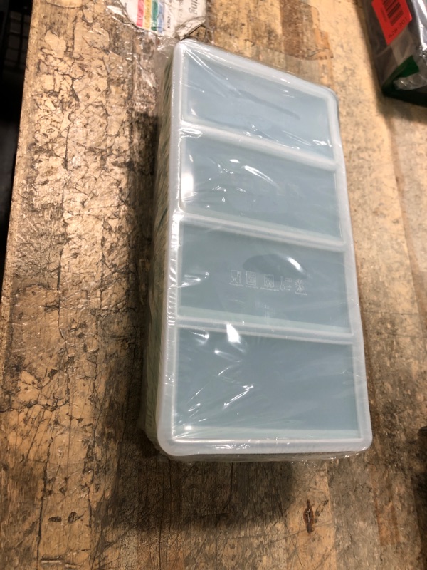 View 2 of 1 Cup Silicone Freezer Trays with Lids, 2 Pack Soup Molds for Meal Prep