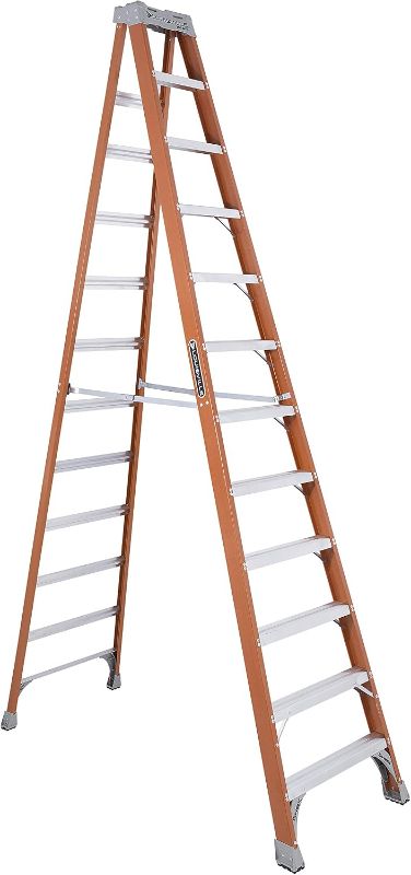View 1 of 12-Ft. Step Ladder, Fiberglass, Type IA, 300-Lb. Duty Rating