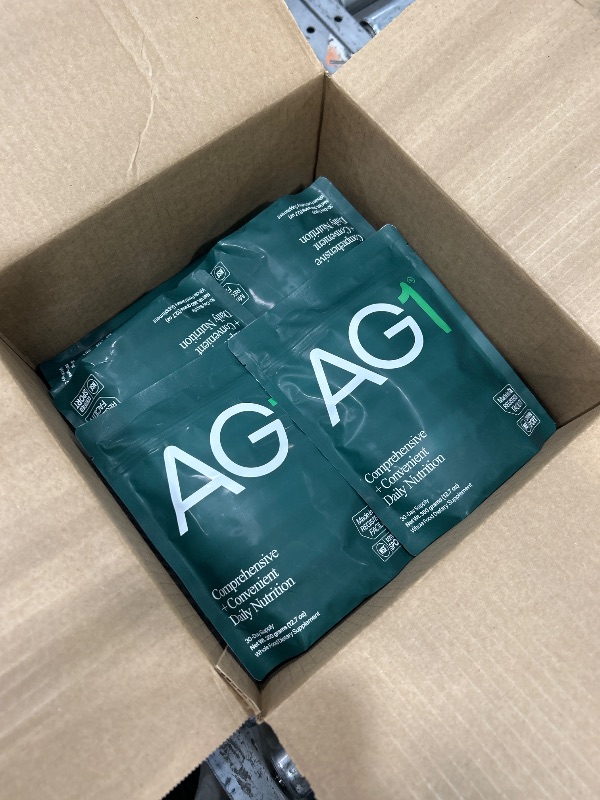 View 4 of **CASE OF 20** AG1 Greens Powder Refill Pouch – 75 Vitamins, Multivitamin & Probiotic | Gut Health Support | Vegan, Keto, Gluten Free | Athletic Greens Supplement - Pouch Only, Classic Formula**EXPIRES 0227**