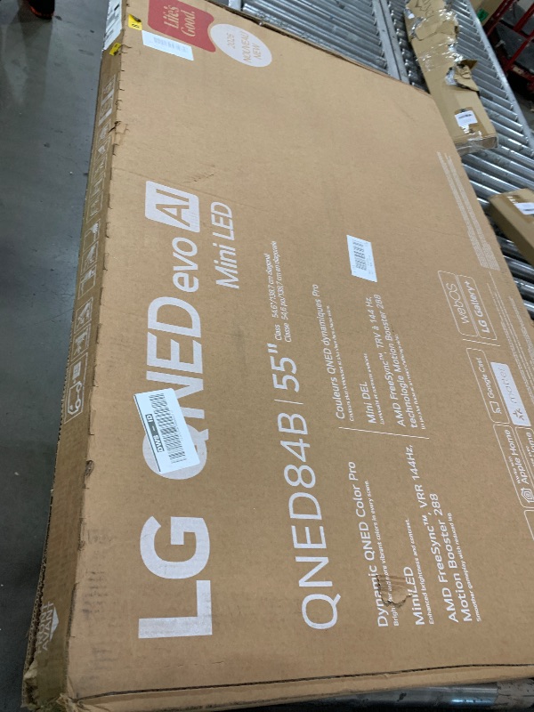 View 3 of (broken screen) LG 55-Inch QNED evo AI QNED84B Series Mini LED 4K Smart TV, 2026 Model