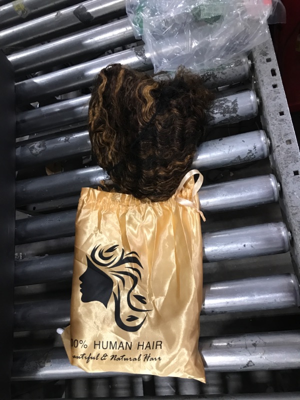 View 3 of Highlight Blonde Wear and Go Glueless Curly Bob Wig Human Hair Pre Plucked, Glueless Pre cut HD Lace Front Wigs Human Hair,Water Wave No Glue wigs, Natural Hairline for Women 200% Density