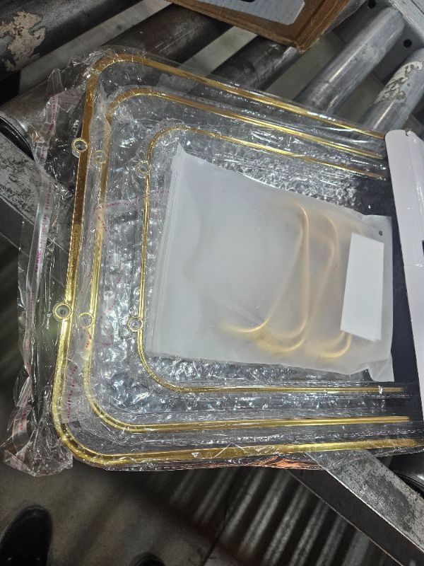 View 3 of ***STOCK PHOTO FOR REFERENCE ON STYLE** Pack of 3 Reusable Handheld Trays Stackable for Multipurpose Organization Stackable Tray- FACETED CLEAR TRAYS WITH "GRACE A MERRY HEART GOES ALL THE WAY" STICKERS
