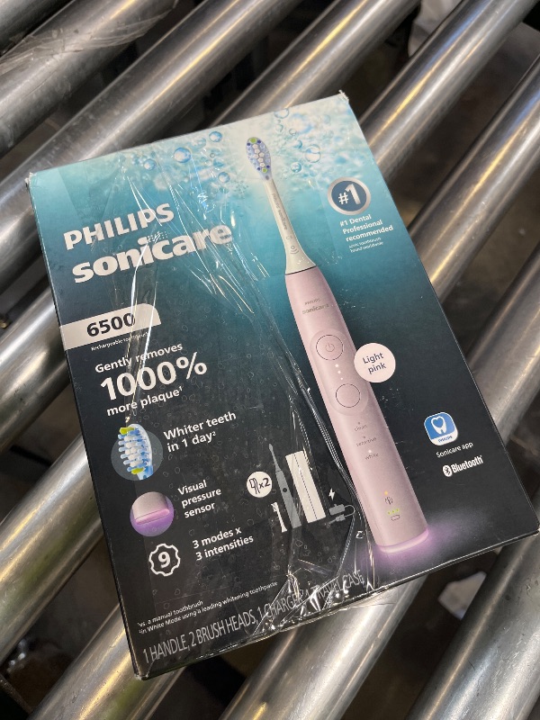Photo 1 of Philips Sonicare 6500 Rechargeable Sonic Toothbrush, Pink, 2 Brush Heads