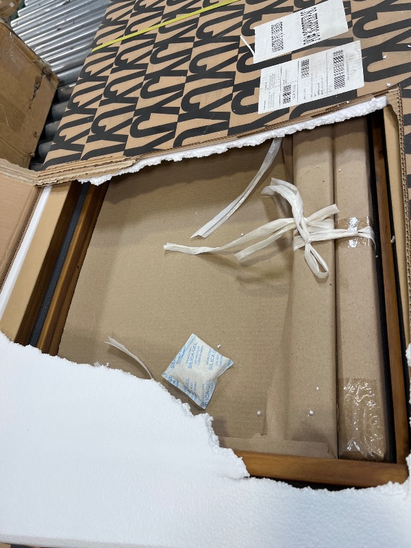 View 2 of JONATHAN Y Trabuco 3-Position Adjustable 2-Pc Acacia Set, Teak/Dark Gray---factory sealed
