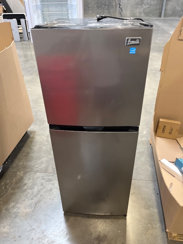 View 2 of 7.2 cu. ft. Top Freezer Refrigerator in Fingerprint Resistant Stainless Steel Look
