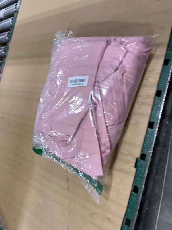 Photo 1 of OAITE Queen Washed Cotton Duvet Cover Set - Pink, 3pcs