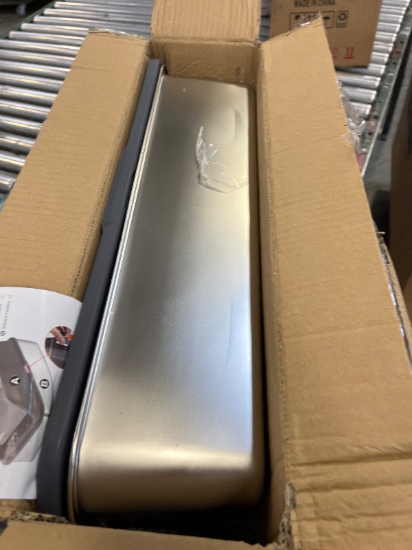Photo 1 of Stainless Steel Cat Litter Box with Lid, Enclosed Litter Boxes XL High Sided for Kitty Big Cat and Multiple Cats, Anti-Urine Leakage | Non-Stick & Includes Cat Mat and Scoop