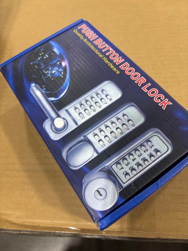 View 2 of Tefola Mechanical Keyless Door Lock, Black
