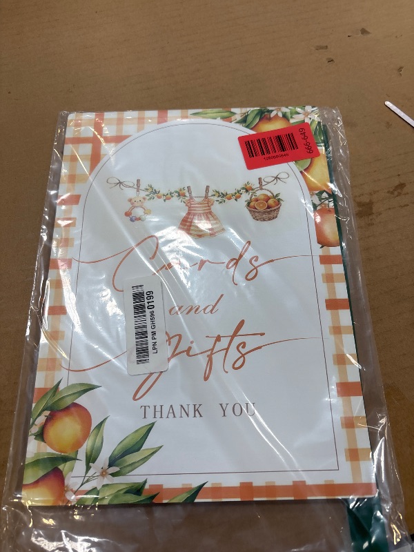 Photo 1 of AtoMCJX "Cutie: Thank You Sign" Wooden Table Sign with Stand, 8x11 Inch