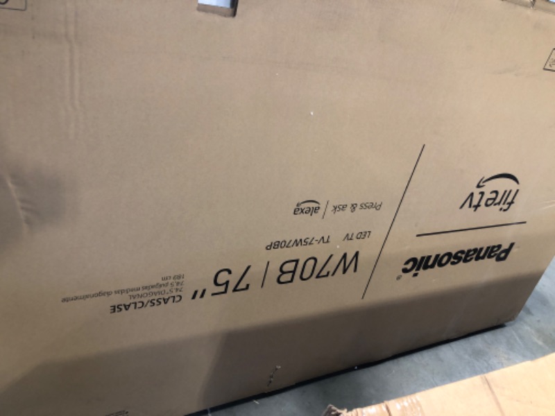 Photo 1 of Panasonic W70 Series (2025 Model) 75" LED 4K Ultra HD Smart Fire TV, Press & Ask Alexa, Apple AirPlay, HDR10+, HDMI 2.1, and Bluetooth Support - 75W70BP
