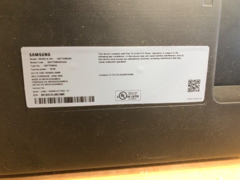 Photo 1 of Samsung 77-Inch S90H OLED 4K Smart TV UNTESTED NO POWER CORD