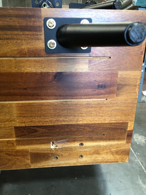 Photo 1 of Sideboard Georgina Solid Wood 2 Doors & 3 Drawers, 61'' Mid Century Modern Cabinet With Geometric Pattern For Kitchen, Dining, Living Room (Damage to mount points and minimal scuffs)