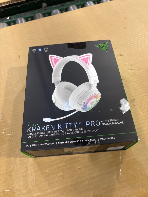Photo 1 of Razer Kraken Kitty V3 Pro Wireless RGB Gaming Headset, White