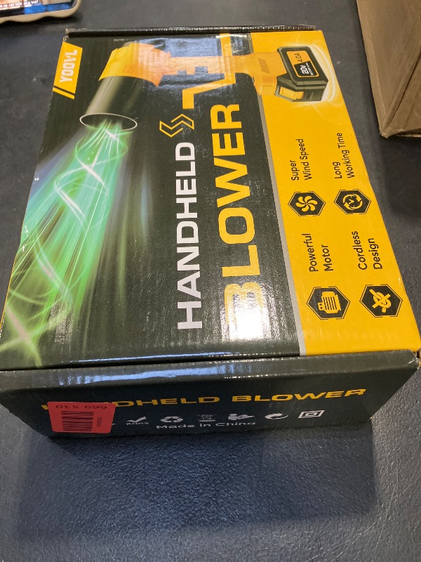 View 2 of YOOVL Cordless Leaf Blower - 6-Speed, 4000 mAh Batteries, Charger