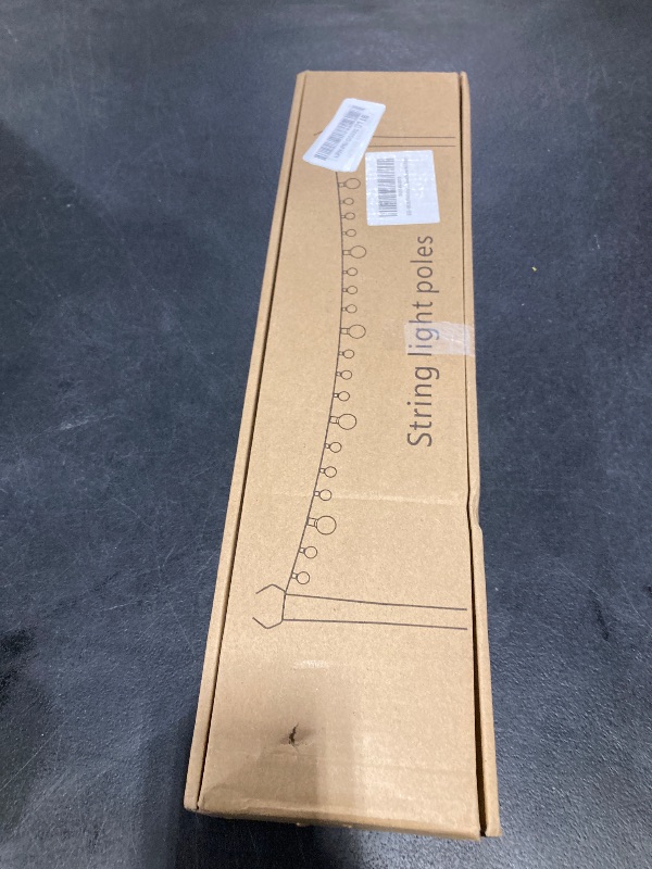 View 2 of AHRLHR 2 Pack String Light Poles, 4 Ft Metal Poles for Outdoor Lights
