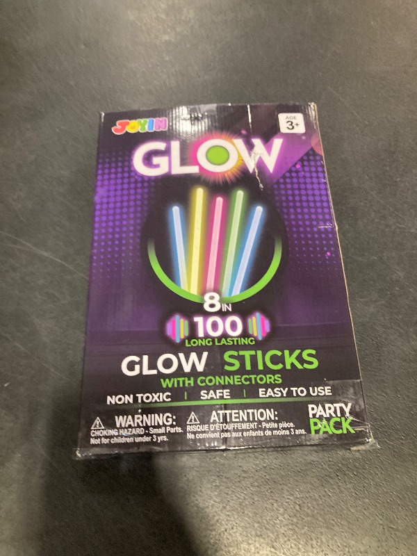 Photo 1 of JOYIN 100 Pcs 8" Glow Sticks, Multi-Color
