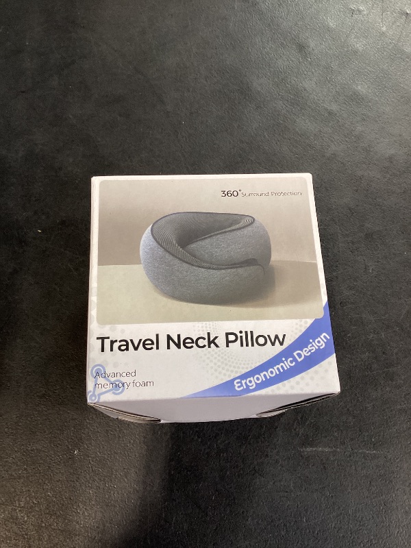 View 2 of Purroch G-Shape Memory Foam Travel Pillow - Medium Gray