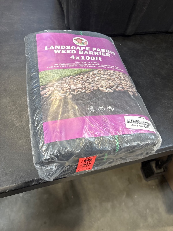 Photo 1 of Gdnaid Barrier Landscape Fabric Heavy Duty - 4ft x 100ft, 3.2oz