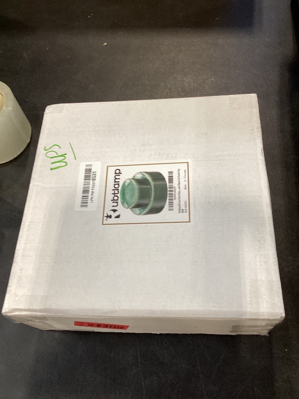 View 2 of Rubtlamp 60 Plastic Plates (30 Dinner, 30 Dessert) - Clear Green Gold