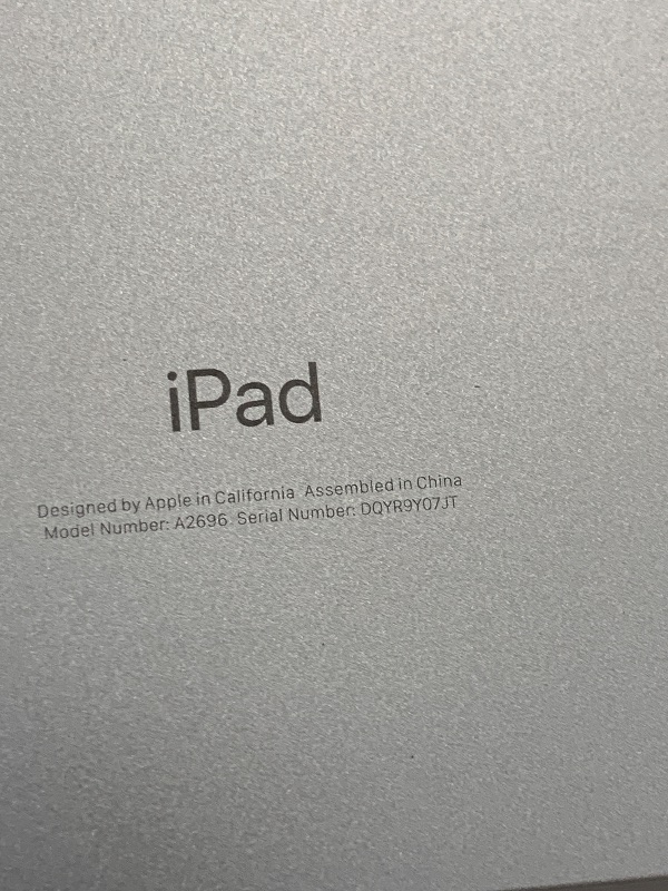 Photo 1 of ITEM IS LOCKED*****Apple iPad (10th Gen) 256GB Wi-Fi Silver