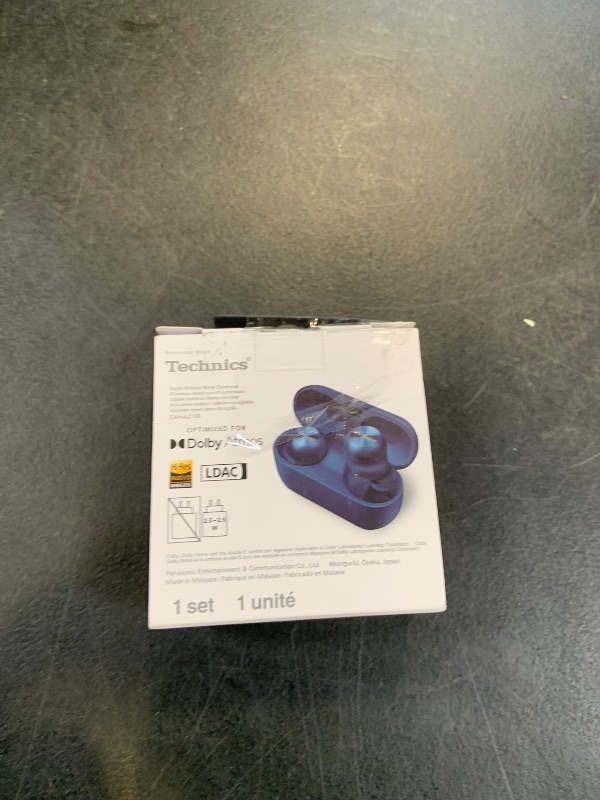 Photo 1 of Technics Reference Class Hi-Fi Wireless Ear Buds, Dolby Atmos with Head Tracking, Adaptive Noise Cancelling, 3 Device Multipoint, 10-Hr Battery, Wireless Charging, Improved Fit, EAH-AZ100-A(Blue)