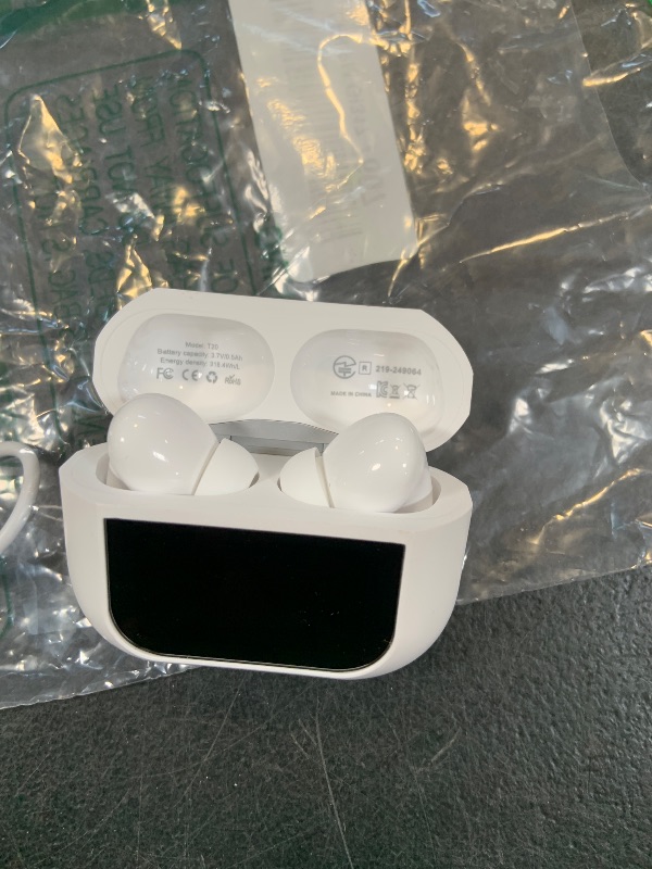 Photo 1 of Bucephalus Wireless Earbuds w/ Touchscreen Case & Noise Cancelling - Pearl White