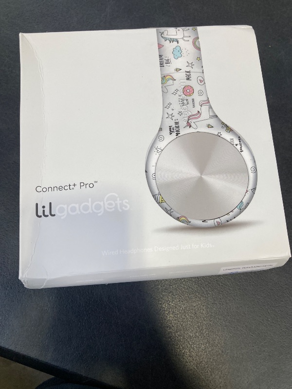Photo 1 of LilGadgets Connect+ Pro Wired Kids Headphones for School with Microphone, Volume Limiting Over-Ear Headset with Cord, SharePort Technology & SoftTouch Padding, Unicorn