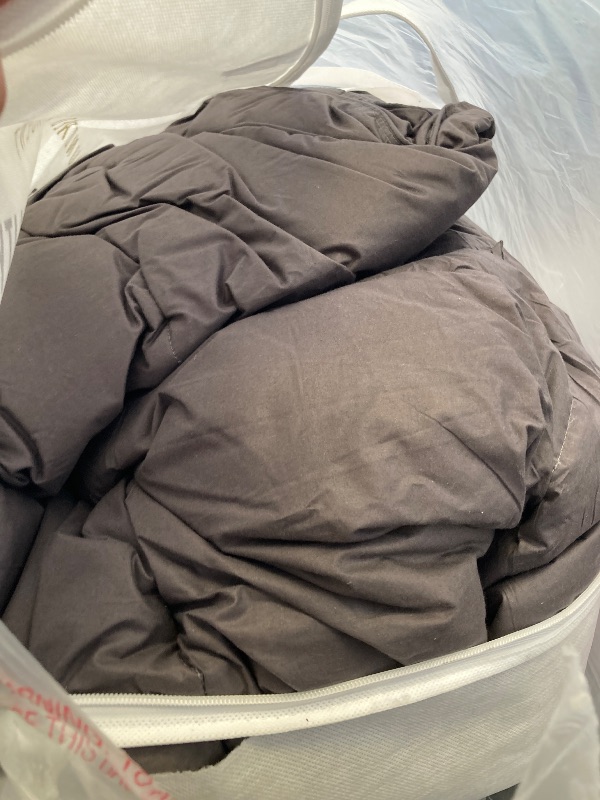 Photo 1 of L LOVSOUL Goose Feather Down Fiber Comforter Oversize King, Grey
