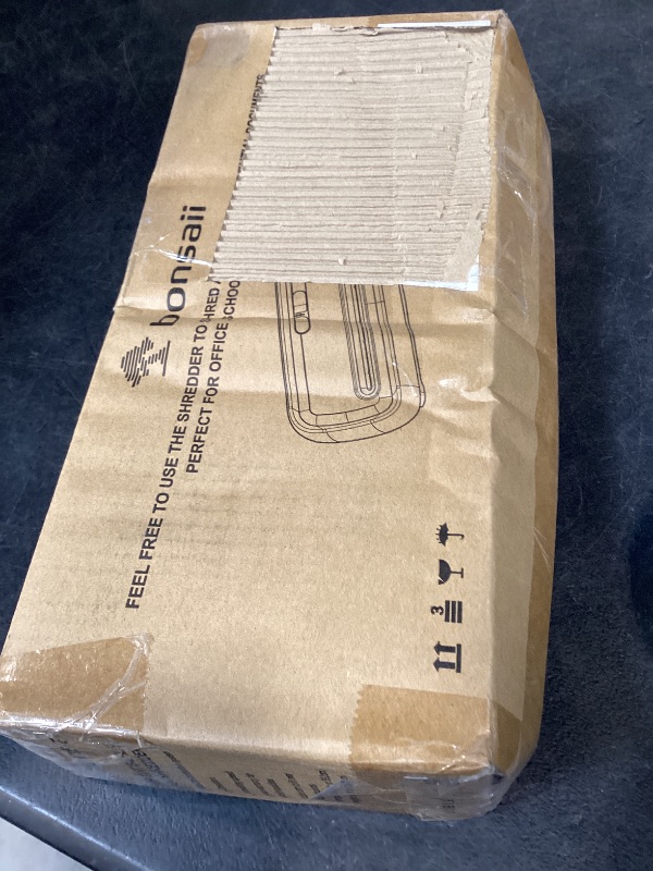 Photo 1 of Bonsaii 6-Sheet Strip Cut Paper Shredder - Black