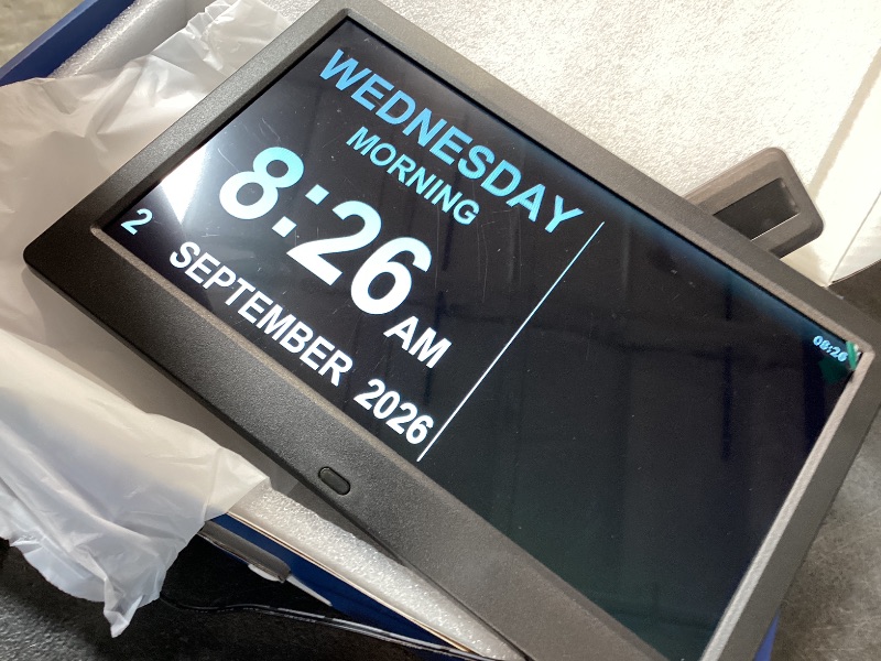 Photo 1 of FEYBYLA Digital Clock with Weather Forecast - 10.1-Inch Black