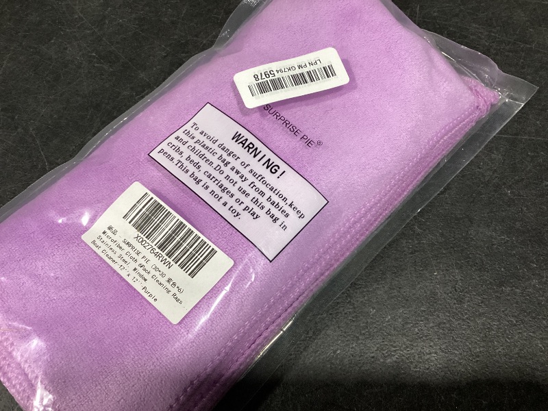 Photo 1 of SURPRISE PIE Microfiber Cleaning Cloths - 12x12 Inch, 400 GSM (6 Pack)