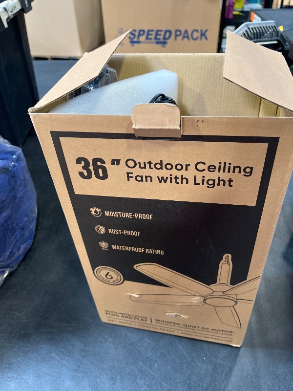 Photo 1 of LANMEL 36 Inch Outdoor Ceiling Fan with Light and Remote