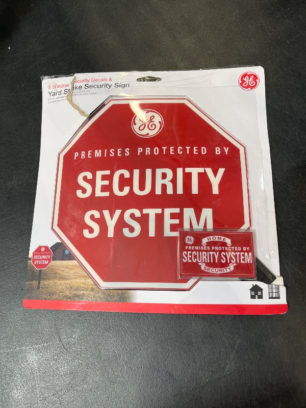 Photo 1 of GE Security Yardstake Sign with 5 Window Stickers