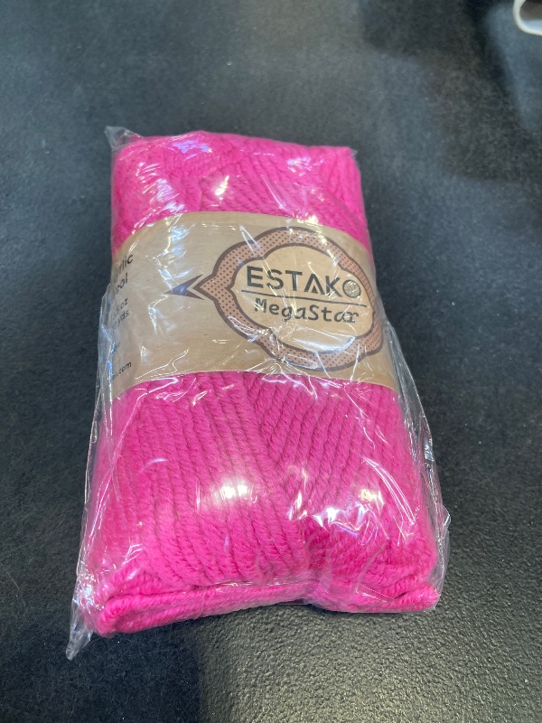 Photo 1 of Estako Megastar, 75% Acrylic 25% Wool Yarn, Chunky Bulky Weight 5, Pink