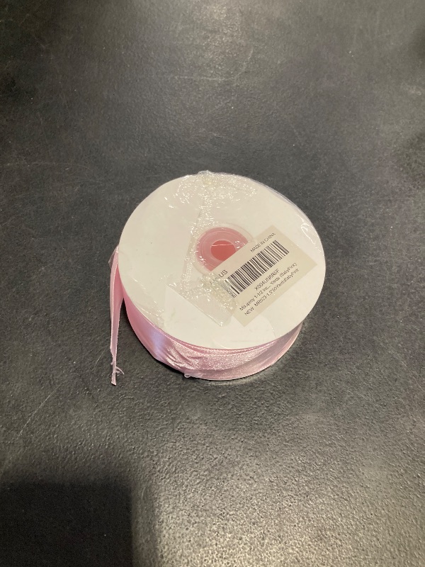 Photo 1 of Mauproy Baby Pink Satin Ribbon, 1-1/2 Inch, 50 Yards