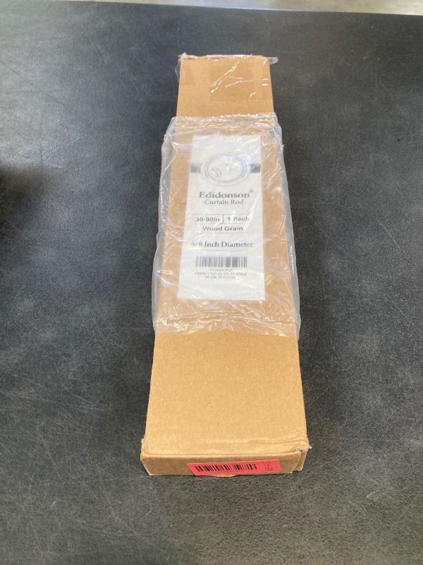 Photo 1 of Edidonson Curtain Rods 30-90 Inch, Wood Grain