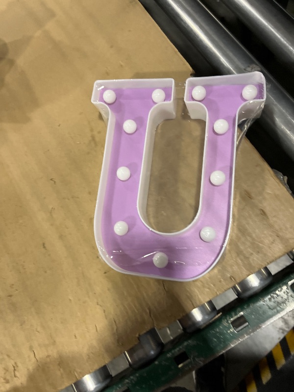 Photo 1 of Pooqla Marquee Letters Purple Birthday Decorations