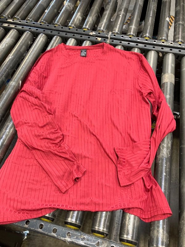 Photo 1 of Lenpel Womens Long Sleeve Sweaters Ribbed Knit Crew Neck Basic Pullover Casual Loose Fit Solid Color Warm Tops Fall Clothes size xl 