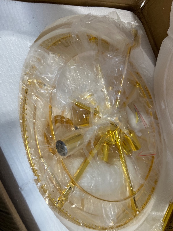 Photo 1 of Gifarich Gold Crystal Chandeliers for Dining Room?12-Lights D22 Inch