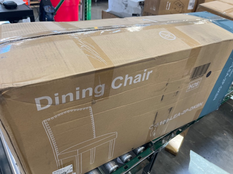 Photo 1 of DUMOS Dining Chairs Set of 6, Modern PU Leather Kitchen Table Chairs