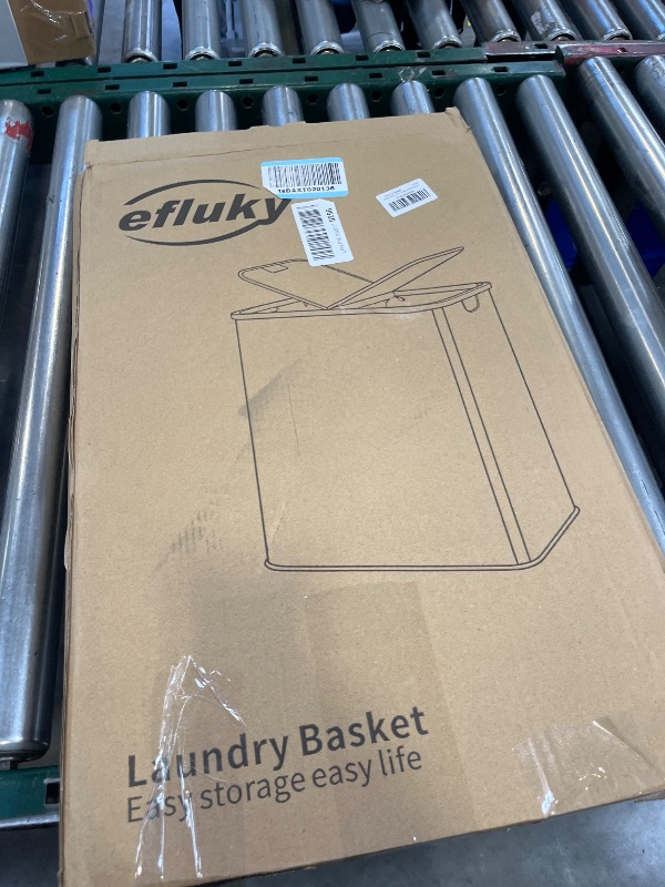 Photo 1 of efluky Double Laundry Hamper with Lid - Black