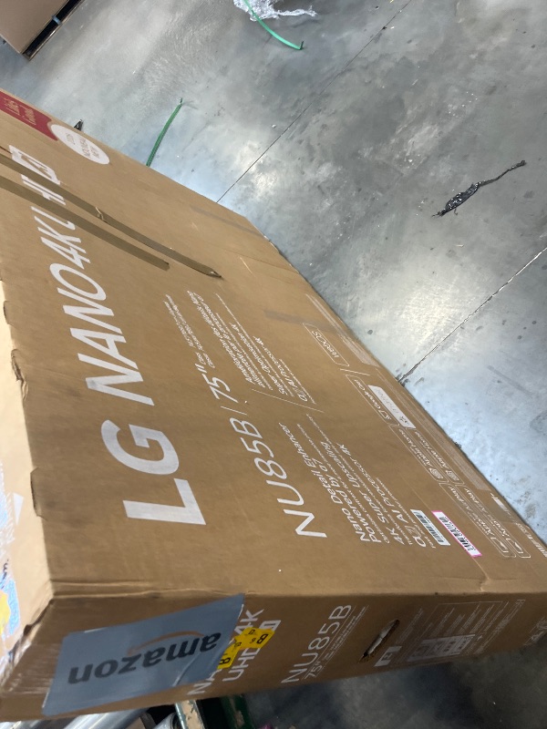 Photo 1 of LG 75-Inch Class Nano AI 4K NU85 Series Smart TV w/AI Sound Pro, HDR10, AI 4K Super Upscaling, Filmmaker Mode, Wow Orchestra, Compatible with Alexa (75NU850BPUA, 2026)